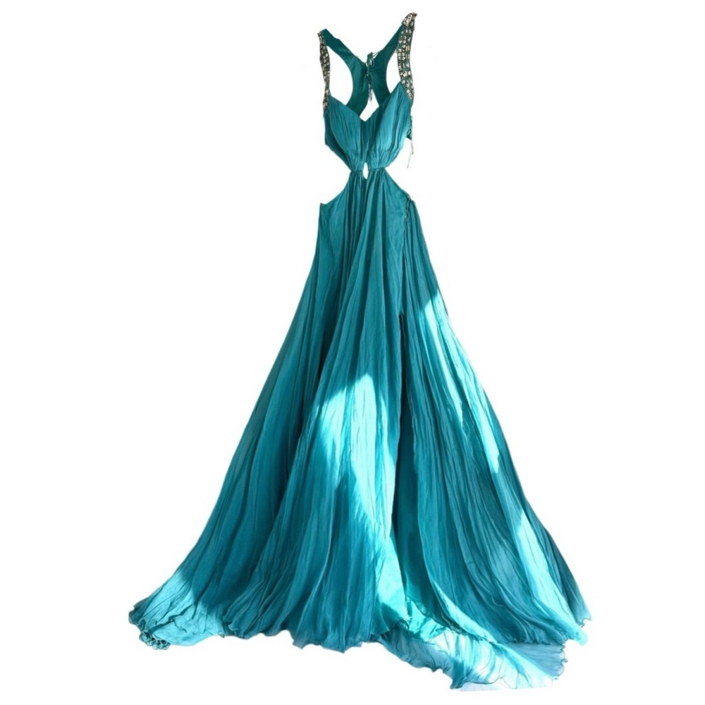 ROBERTO CAVALLI Haute Couture Silk Gown – Vogue Featured – IT 40 – Made in Italy